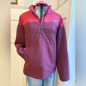 L.L. Bean Two-Tone Berry Half-Zip Pullover XL